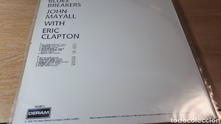 Discos de vinilo: JOHN MAYALL WITH ERIC CLAPTON BLUES BREAKERS - Foto 2