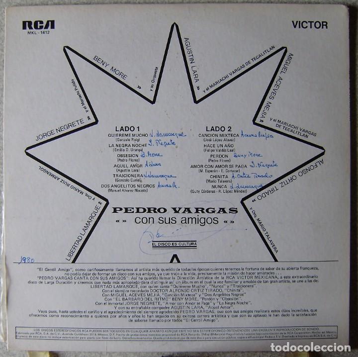 Discos de vinilo: PEDRO VARGAS CON SUS AMIGOS...MEXICO...EX - Foto 2