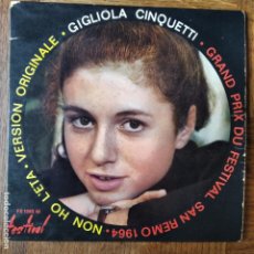 Discos de vinilo: GIGLIOLA CINQUETTI - SAN REMO 1964 - EP, NON HO L'ETA + 3-
