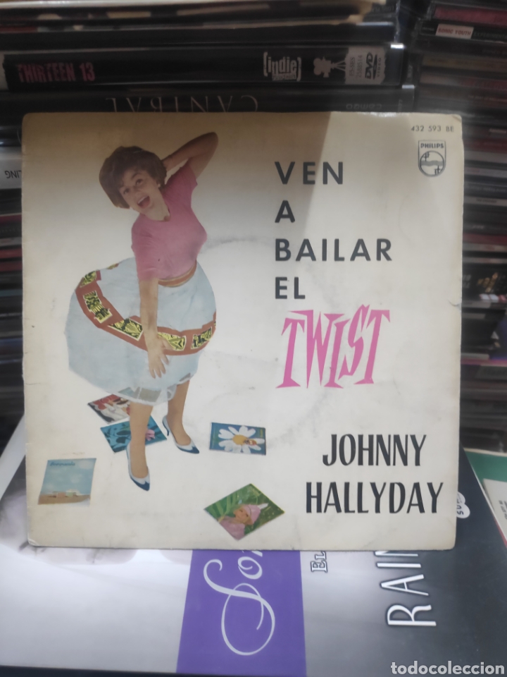 Discos de vinilo: Ven a bailar el twist Johnny hallyday - Foto 1