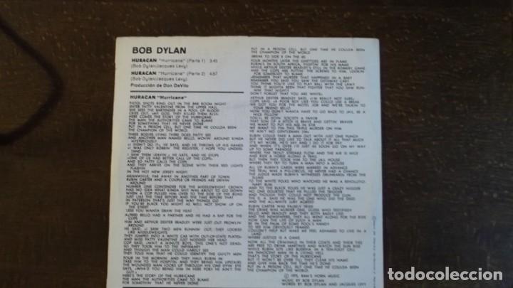 Discos de vinilo: Single de Bob Dylan. Huracan - Foto 2