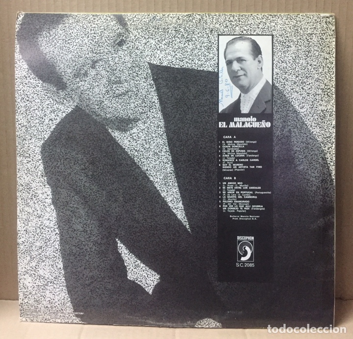 Discos de vinilo: LP MANOLO EL MALAGUE&Ntilde;O - Espa&ntilde;a, 1971 - Foto 2