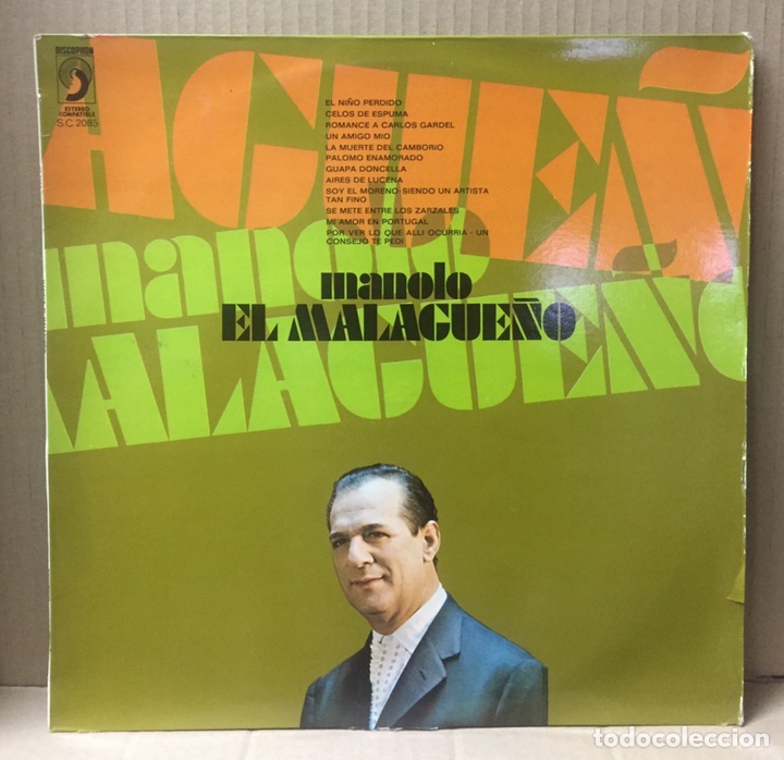Discos de vinilo: LP MANOLO EL MALAGUE&Ntilde;O - Espa&ntilde;a, 1971 - Foto 1