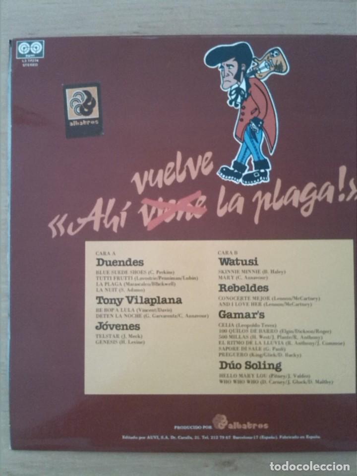 Discos de vinilo: AHI VUELVE LA PLAGA VARIOS ARTISTAS TONY VILAPLANA, DUENDES, REBELDES, GATEFOLD 1981 RARO - Foto 3 - 214968052