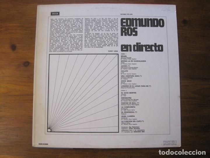 Discos de vinilo: EDMUNDO ROS en directo 1974 - Foto 2
