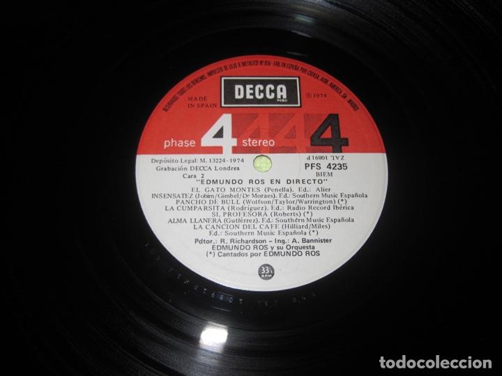 Discos de vinilo: EDMUNDO ROS en directo 1974 - Foto 3