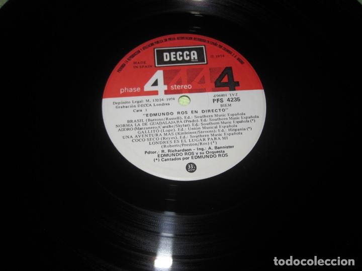Discos de vinilo: EDMUNDO ROS en directo 1974 - Foto 4