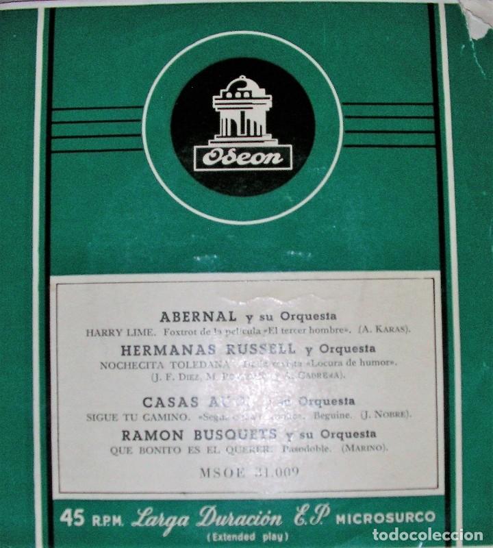 Discos de vinilo: SINGELS DE VARIAS ORQUESTAS A&Ntilde;OS 50 DE LA CASA ODEON - Foto 2