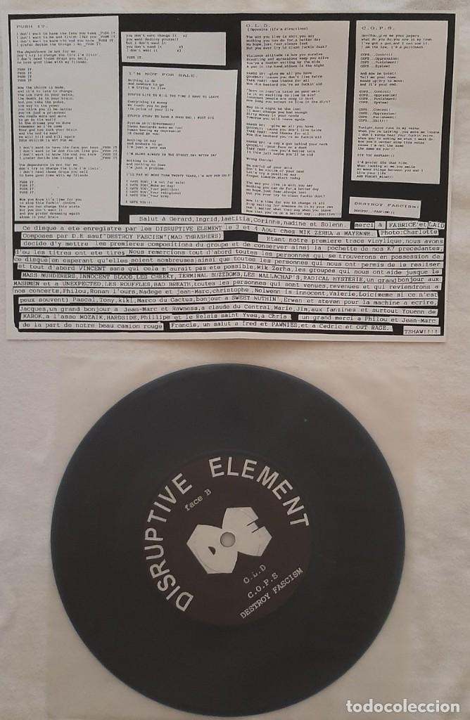Discos de vinilo: DISRUPTIVE ELEMENT - EP - PUNK ROCK - HARDCORE - Foto 2