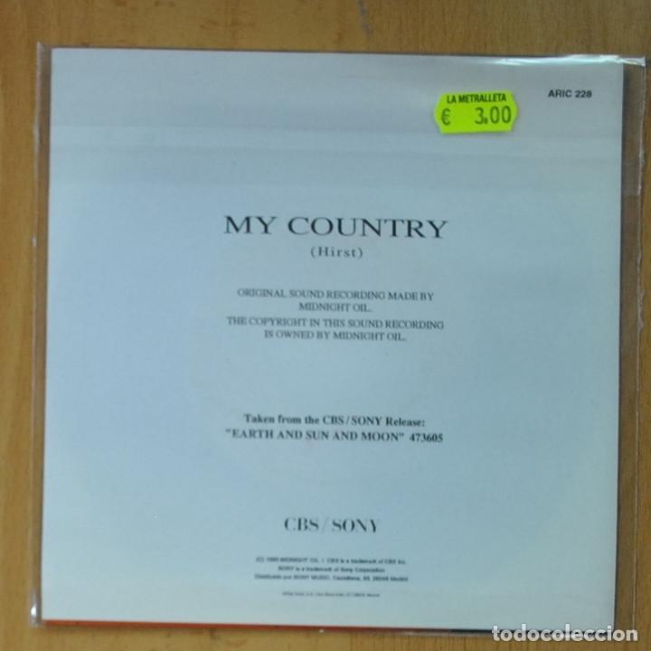 Discos de vinilo: MIDNIGHT OIL - MY COUNTRY - SINGLE - Foto 2