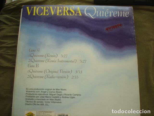 Discos de vinilo: Viceversa Quiereme - Foto 2
