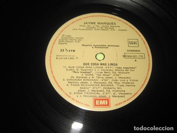 Discos de vinilo: Jayme Marques &iexcl;Qu&eacute; Cosa M&aacute;s Linda! - Foto 4
