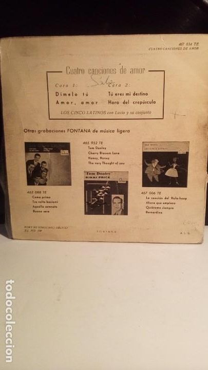 Discos de vinilo: LOS CINCO LATINOS - VINILO ROSA . - Foto 3