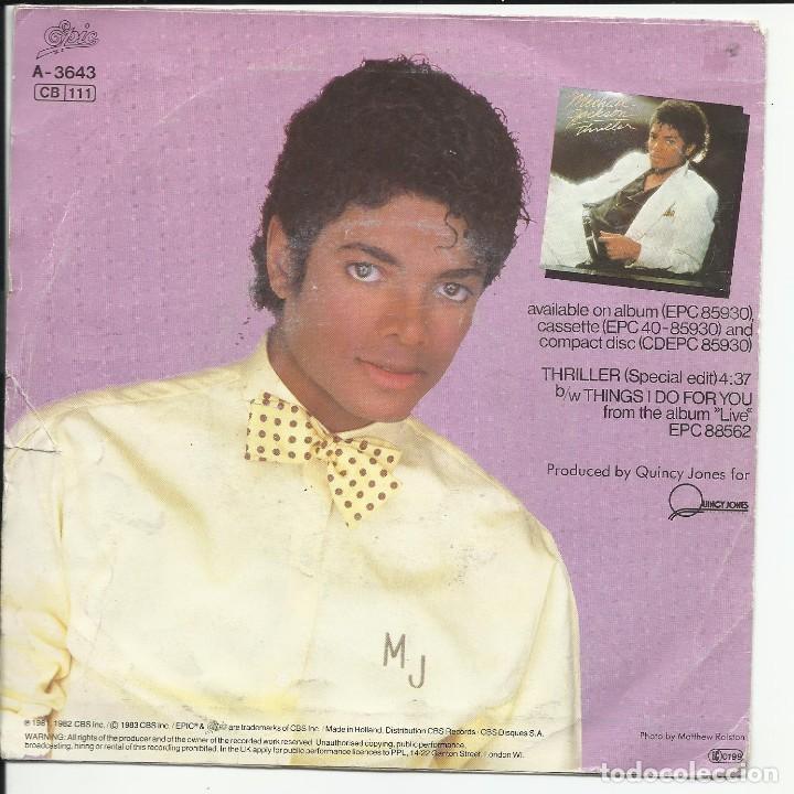 Discos de vinilo: MICHAEL JACKSON.- Thriller SG Holanda 1983 - Foto 2