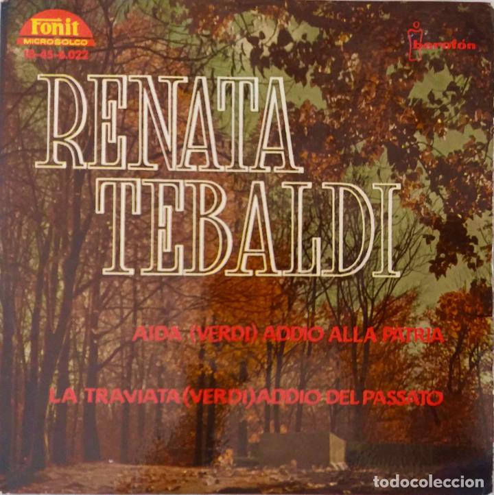 Discos de vinilo: RENATA TEBALDI, AIDA / LA TRAVIATA. EP ESPA&Ntilde;A - Foto 1