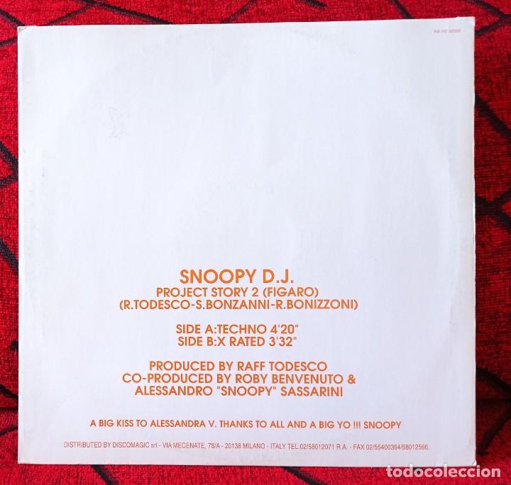 Discos de vinilo: SNOOPY D.J. **Project Story 2 (Figaro)** MAXI SINGLE VINILO 1993 - Foto 2