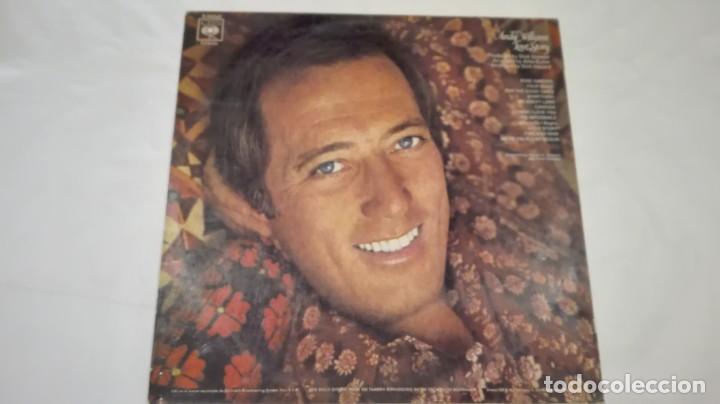 Discos de vinilo: Andy Williams LP Love Story CBS 1971 - Foto 2