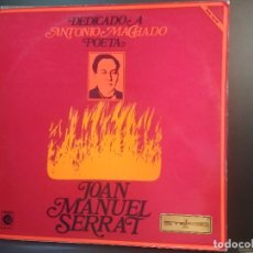 Discos de vinilo: JOAN MANUEL SERRAT DEDICADO A ANTONIO MACHADO LP SPAIN 1969 PEPETO TOP