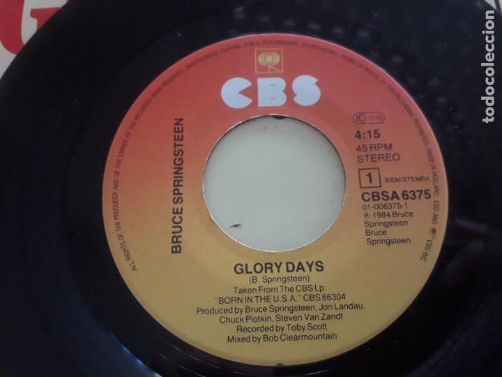 Discos de vinilo: Bruce springsteen -  glory days  +  stand on it - Foto 3