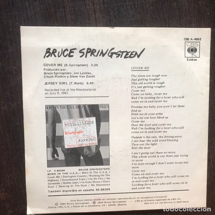 Discos de vinilo: Cover me. Bruce Springsteen - Foto 2