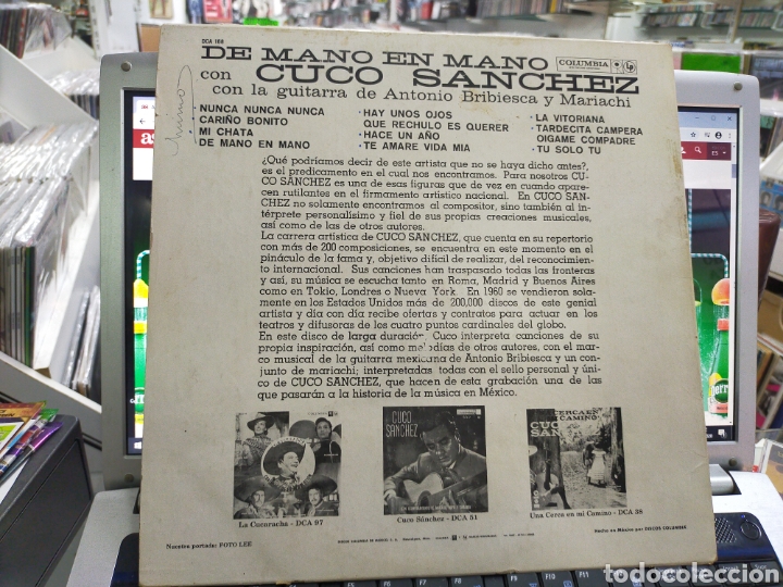 Discos de vinilo: De mano en mano con cuco S&aacute;nchez lp M&eacute;xico - Foto 2