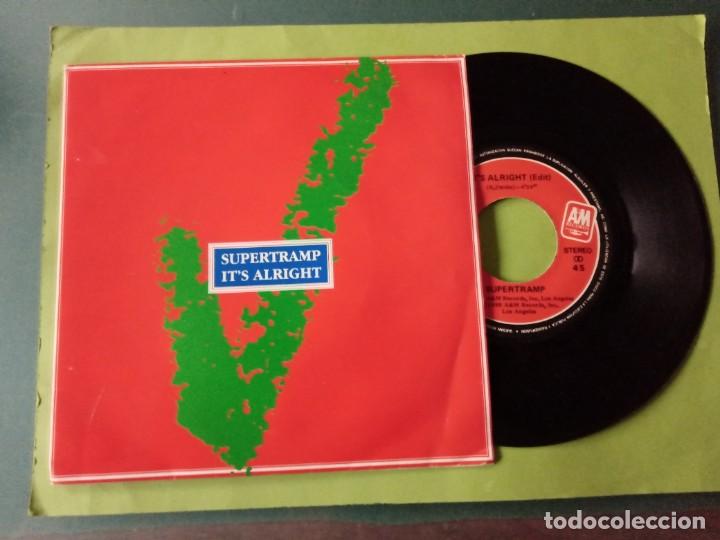Discos de vinilo: SUPERTRAMP: ITS ALLRIGHT SINGLE VINILO 45 RPM - Foto 3