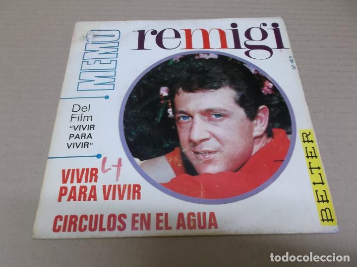 Discos de vinilo: MEMO REMIGI (SINGLE) VIVIR PARA VIVIR A&Ntilde;O 1967 - PROMOCIONAL