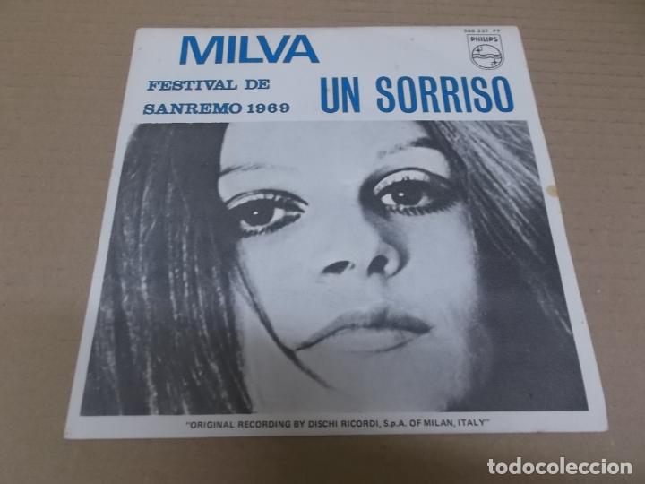 Discos de vinilo: MILVA (SINGLE) UN SORRISO A&Ntilde;O 1969 - Foto 1