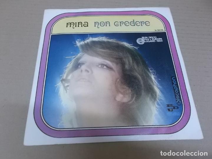 Discos de vinilo: MINA (SINGLE) NON CREDERE A&Ntilde;O 1969 - Foto 1