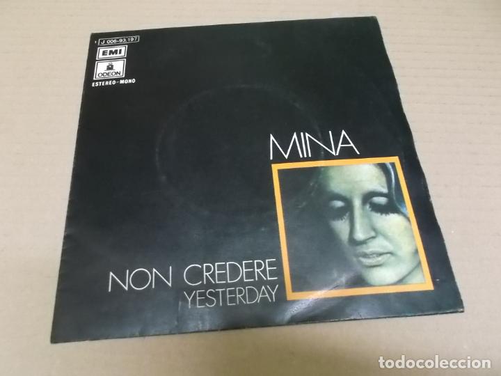Discos de vinilo: MINA (SINGLE) NON CREDERE A&Ntilde;O 1971 - Foto 1