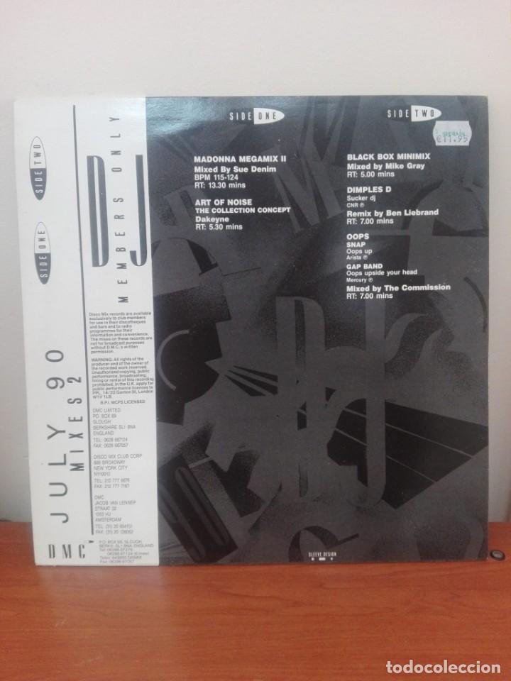 Discos de vinilo: DMC ..- JULY 90 - MIXES 2 - LP - Foto 2