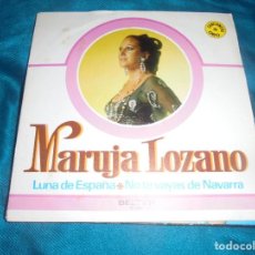 Discos de vinil: MARUJA LOZANO. LUNA DE ESPAÑA / NO TE VAYAS DE NAVARRA. BELTER, 1972. IMPECABLE (#). Lote 215988836