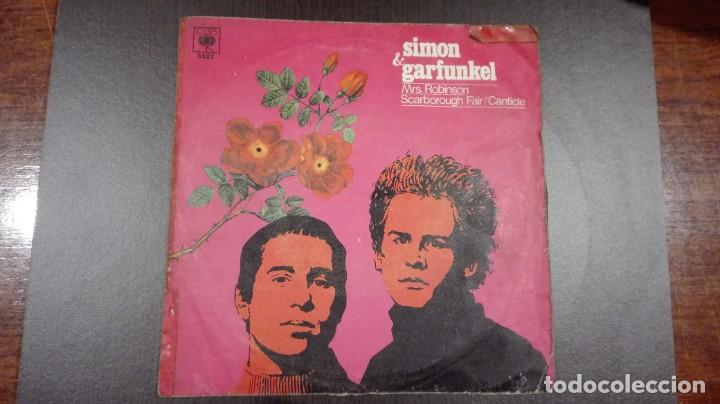 Discos de vinilo: 3 Singles Simon & Garfunkel CBS - Foto 3