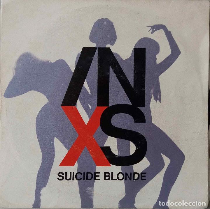 Discos de vinilo: INXS, SUICIDE BLONDE. SINGLE ESPA&Ntilde;A - Foto 1
