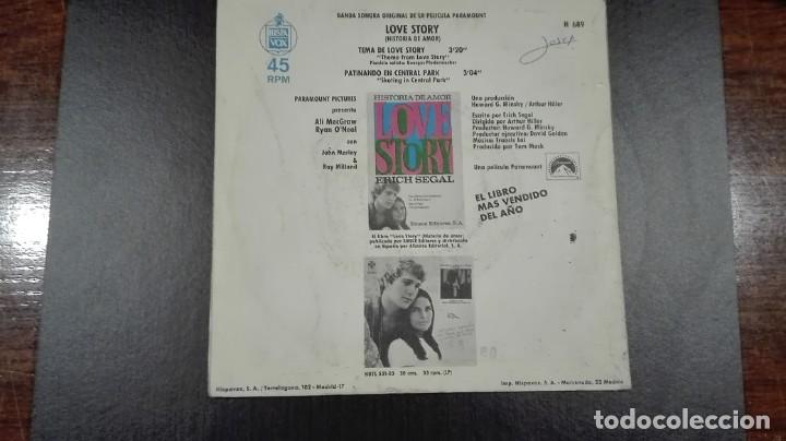 Discos de vinilo: Love Story Single BSO Versi&oacute;n original 1971 - Foto 2