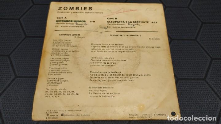 Discos de vinilo: ZOMBIES - EXTRA&Ntilde;OS JUEGOS - SINGLE - ESPA&Ntilde;A 1980. - Foto 2