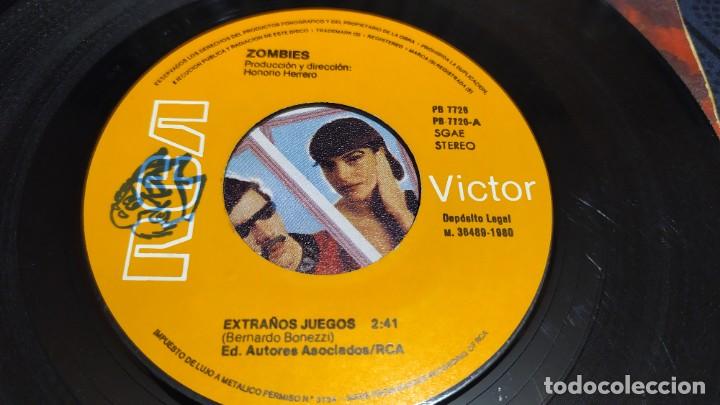 Discos de vinilo: ZOMBIES - EXTRA&Ntilde;OS JUEGOS - SINGLE - ESPA&Ntilde;A 1980. - Foto 3