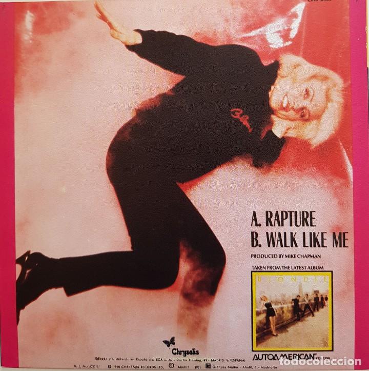 Discos de vinilo: Blondie. Rapture. 1981 - Foto 2