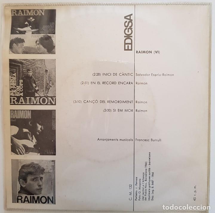 Discos de vinilo: Raimon (VI). Inici de c&agrave;ntic. 1966 - Foto 2