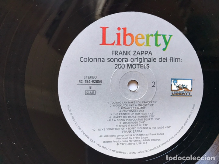 Discos de vinilo: 200 motels. Frank Zappa - Foto 10