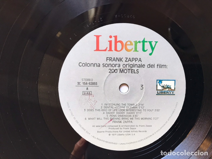Discos de vinilo: 200 motels. Frank Zappa - Foto 12