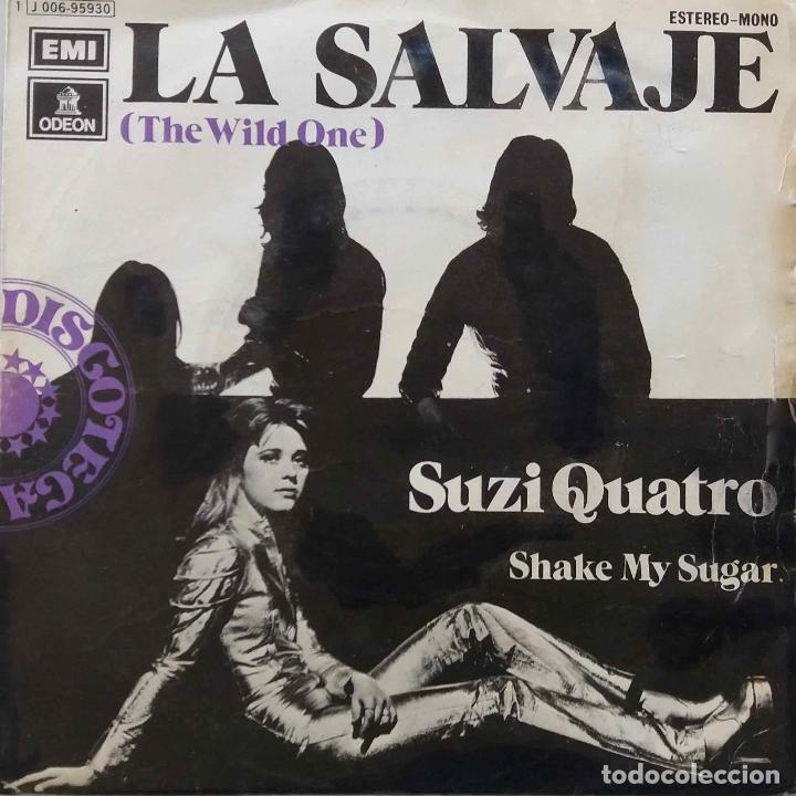 Discos de vinilo: SUZI QUATRO, LA SALVAJE. SINGLE ESPA&Ntilde;A - Foto 1