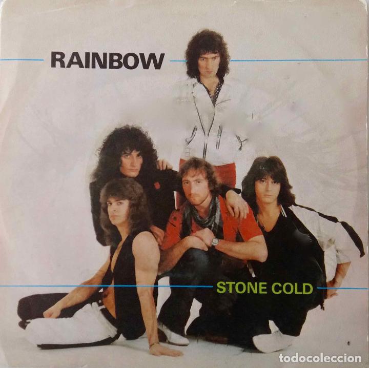Discos de vinilo: RAINBOW (DEEP PURPLE), STONE COLD. SINGLE ESPA&Ntilde;A - Foto 1