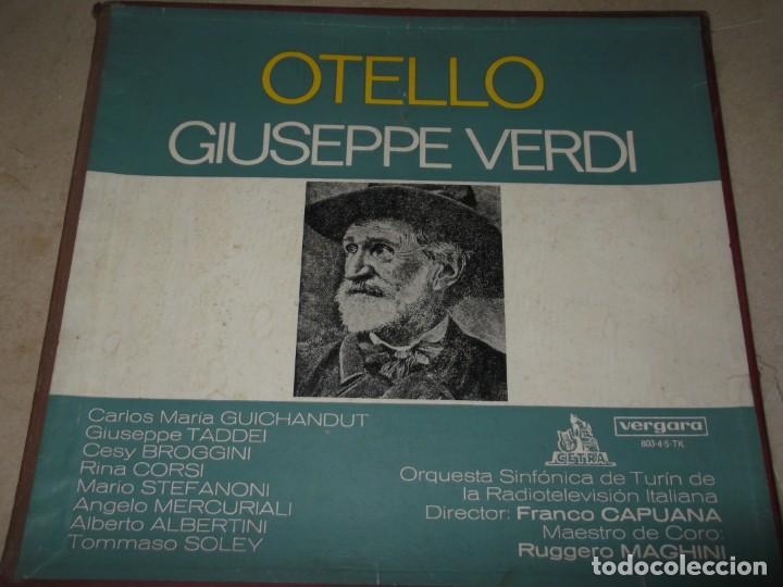 Discos de vinilo: CAJA DE 3 LPS-OTELLO-GIUSEPPE VERDI-ORIGINAL A&Ntilde;O 1966