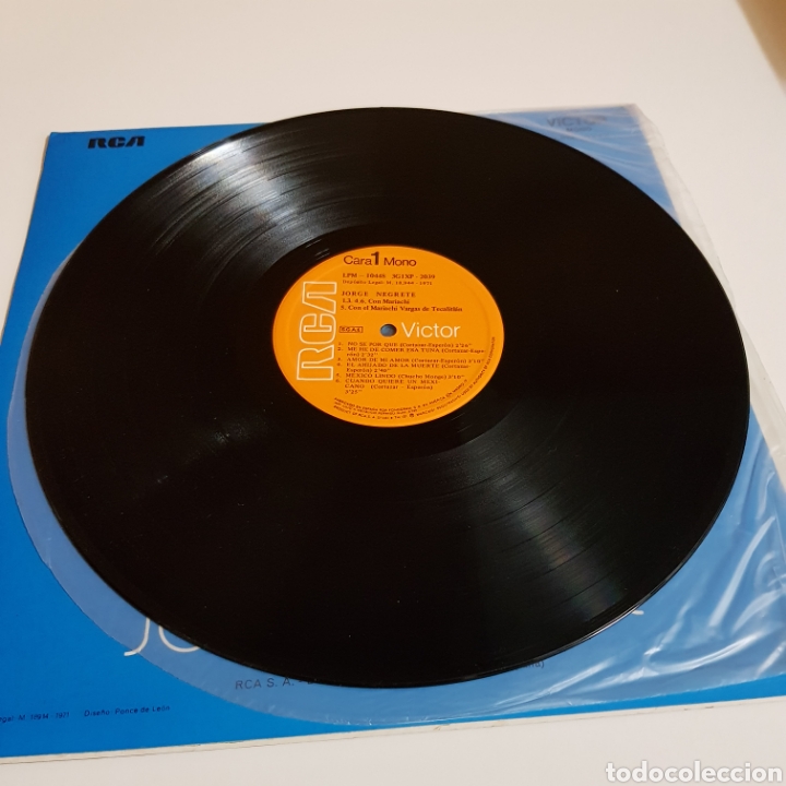 Discos de vinilo: JORGE NEGRETE 1971 RCA VICTOR - Foto 3