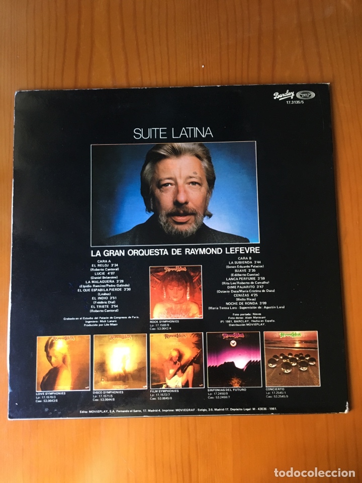 Discos de vinilo: RAYMOND LEFEVRE-SUITE LATINA-1981-SIN USO - Foto 2