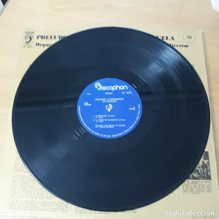 Discos de vinilo: LP PRELUDIOS E INTERMEDIOS DE ZARZUELA N&deg;1 - Foto 3