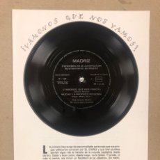 Discos de vinilo: ANTONIO RESINES “¡VAMONOS, QUE NOS VAMOS!”. FLEXIDISC MOVIDA MADRILEÑA (1985).. Lote 217039386