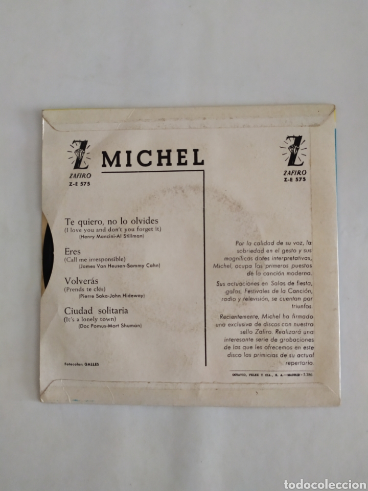 Discos de vinilo: Single vinilo Michel - Foto 2