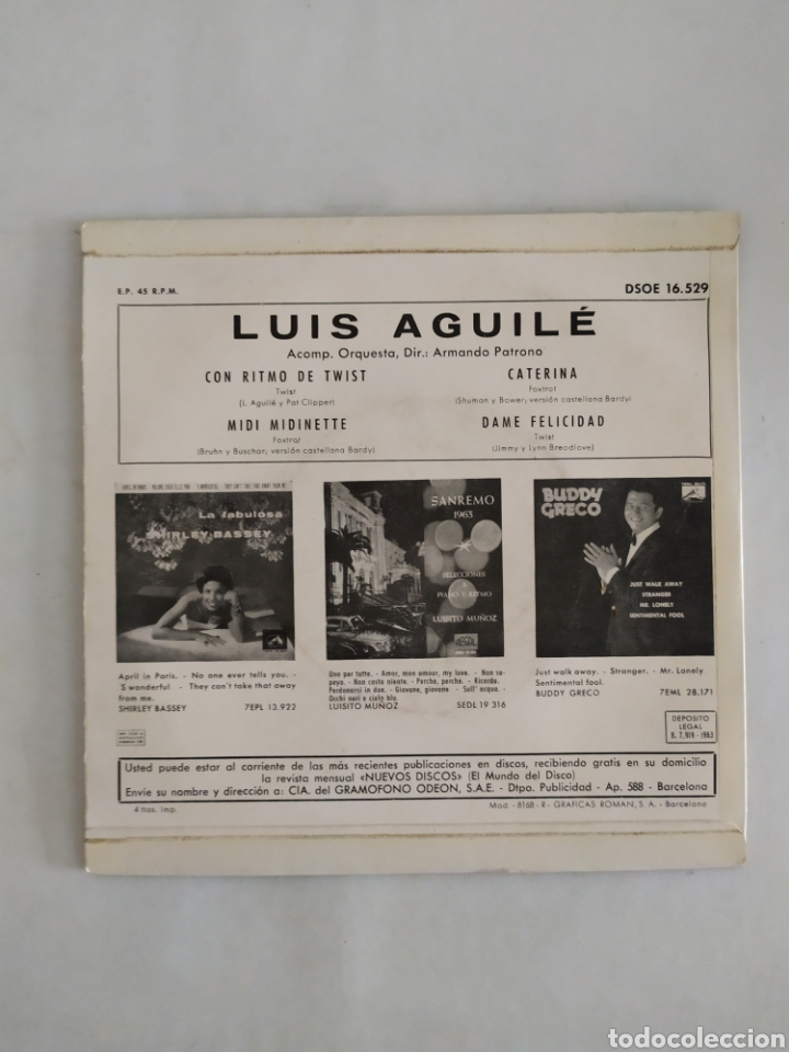 Discos de vinilo: Single vinilo Luis Aguil&eacute; - Foto 2